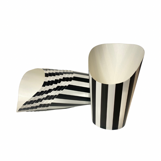 Black and White Striped Charcuterie Cups