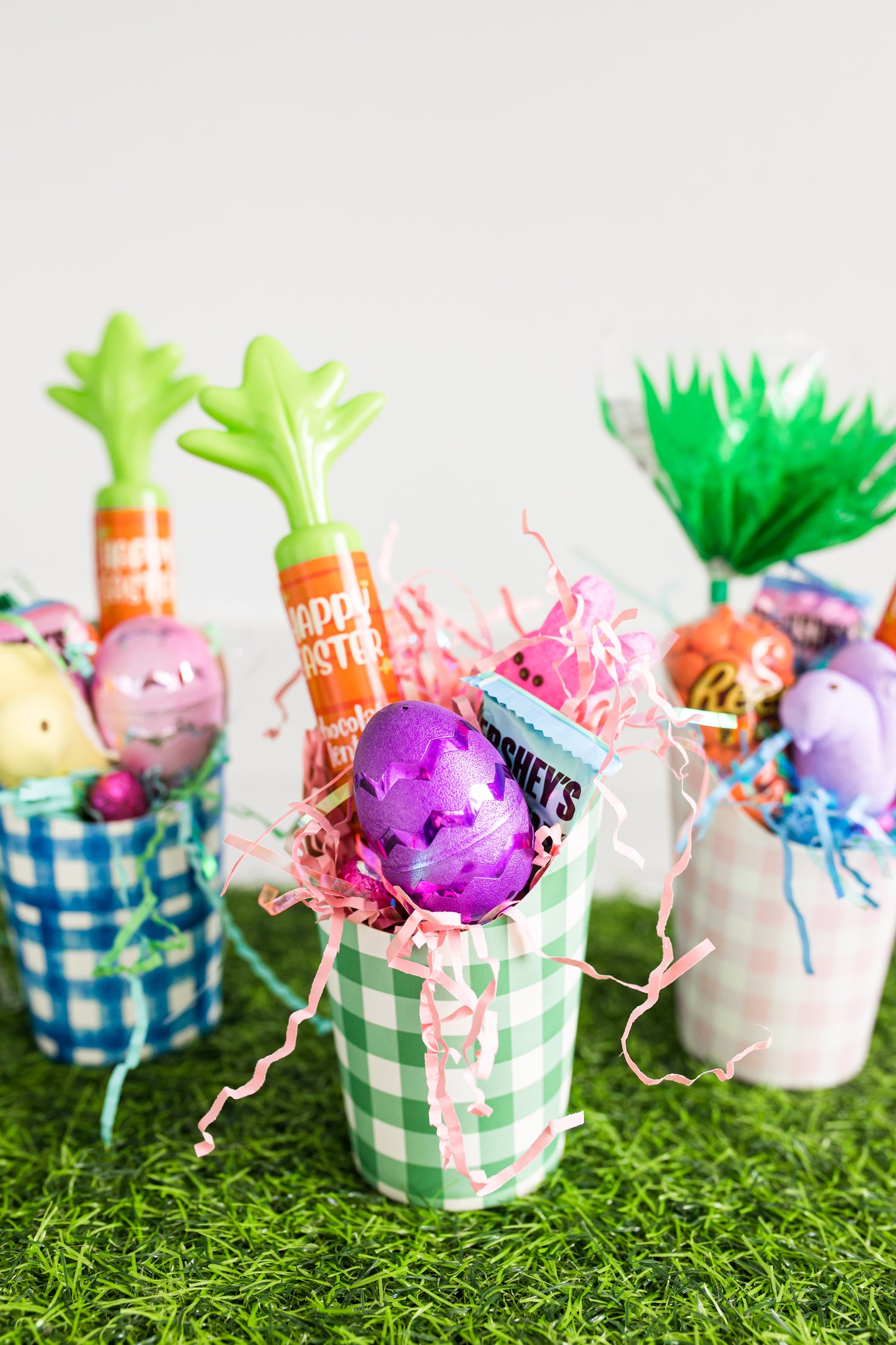 Spring Gingham Gift Cups