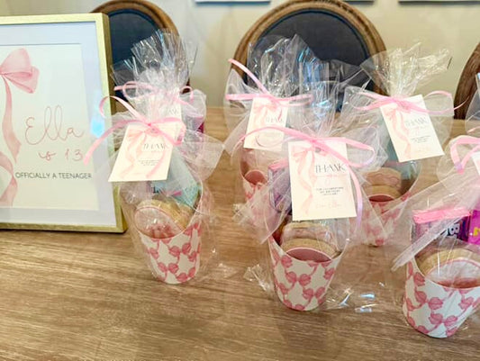 Pink Bow Charcuterie Cups - Set of 10