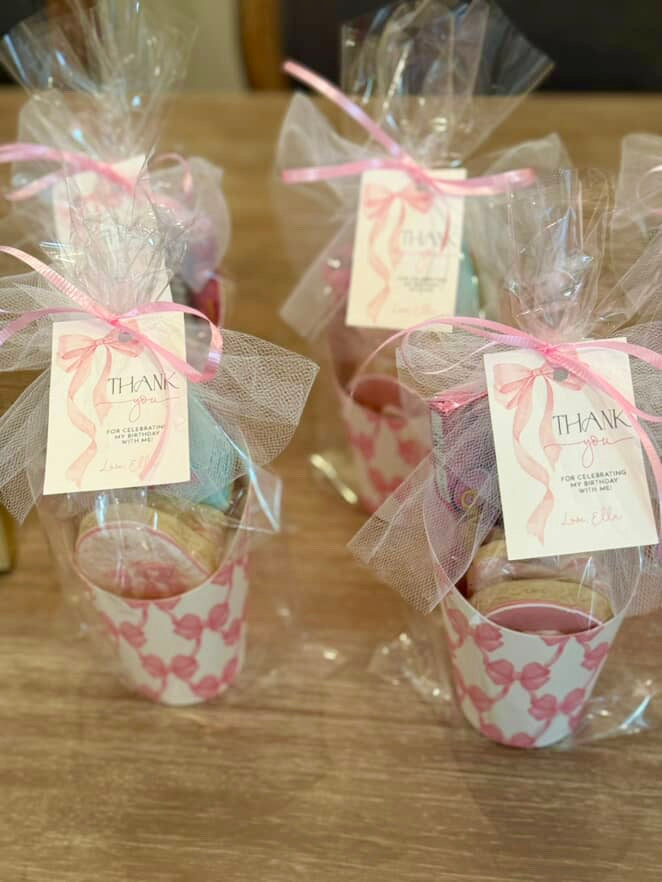 Pink Bow Charcuterie Cups - Set of 10