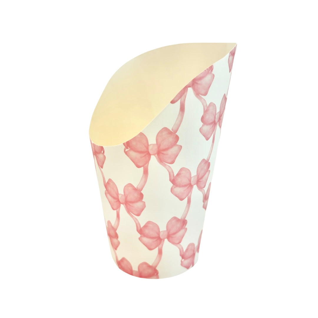 Coquette pink bow charcuterie cup