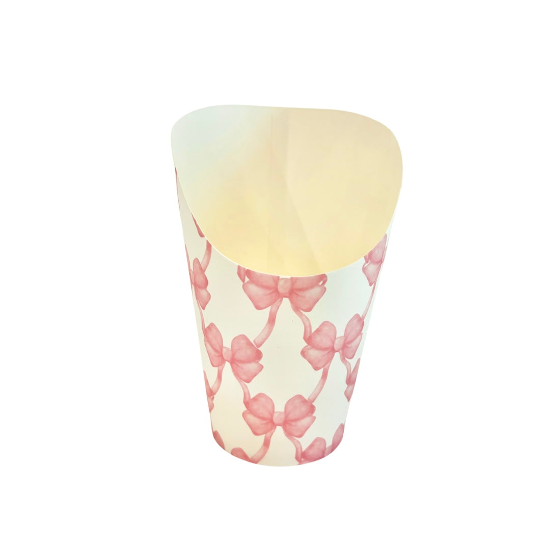 Coquette pink bow charcuterie cup