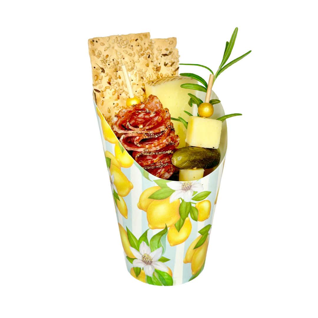 Lemon Striped Individual Party Cups