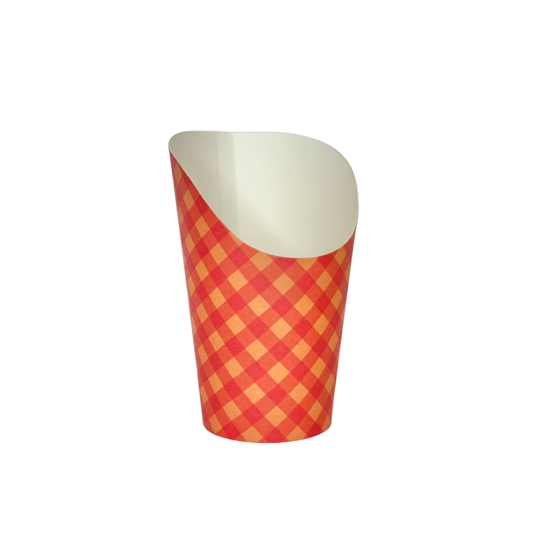 Orange Gingham Party Cups