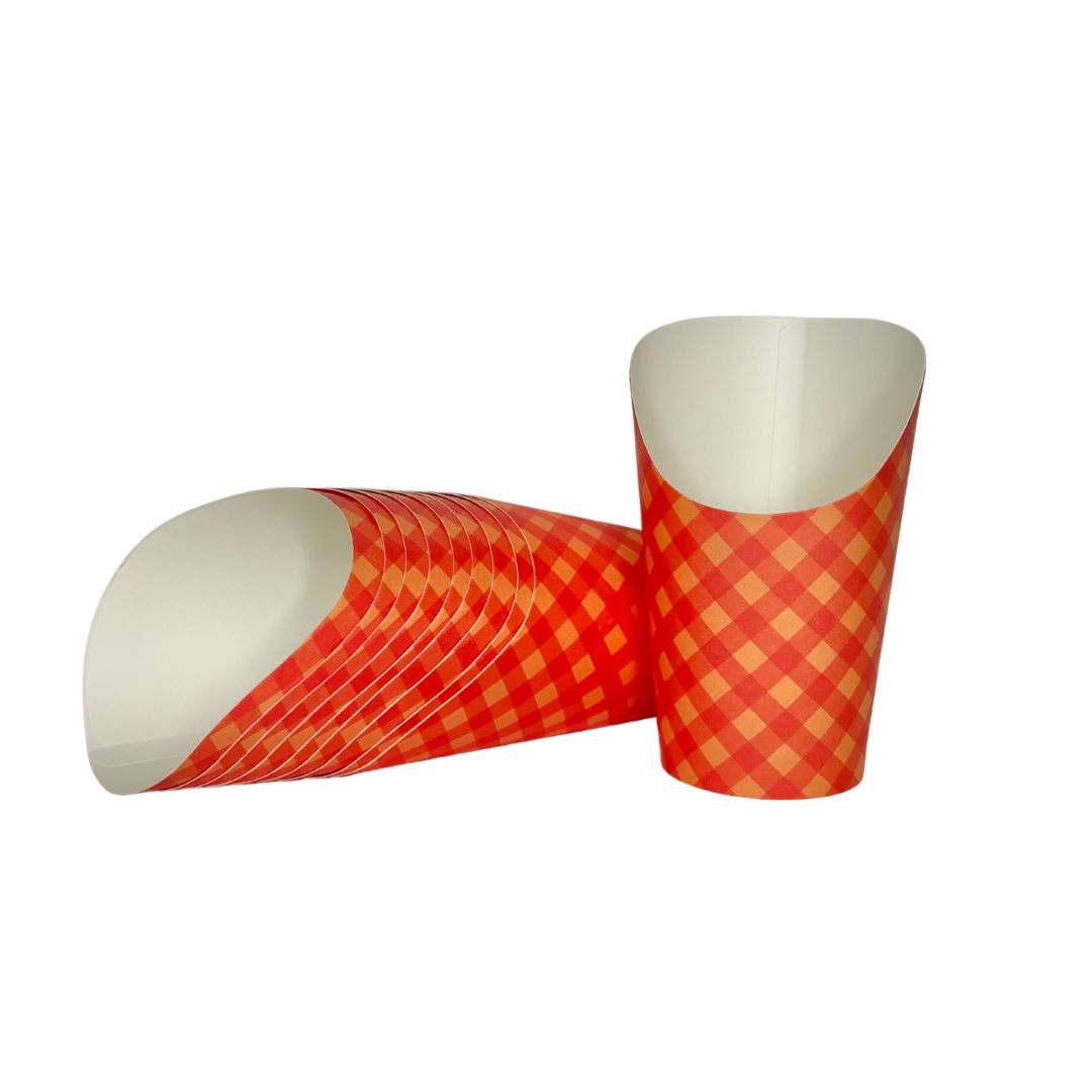 Orange Gingham Charcuterie Cups