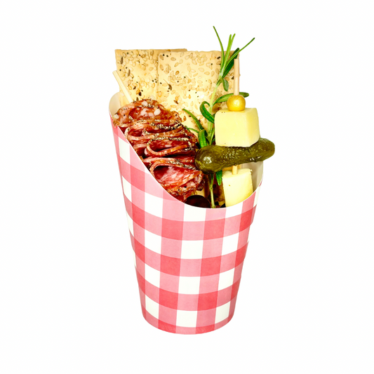 Red Plaid Grazing Cups