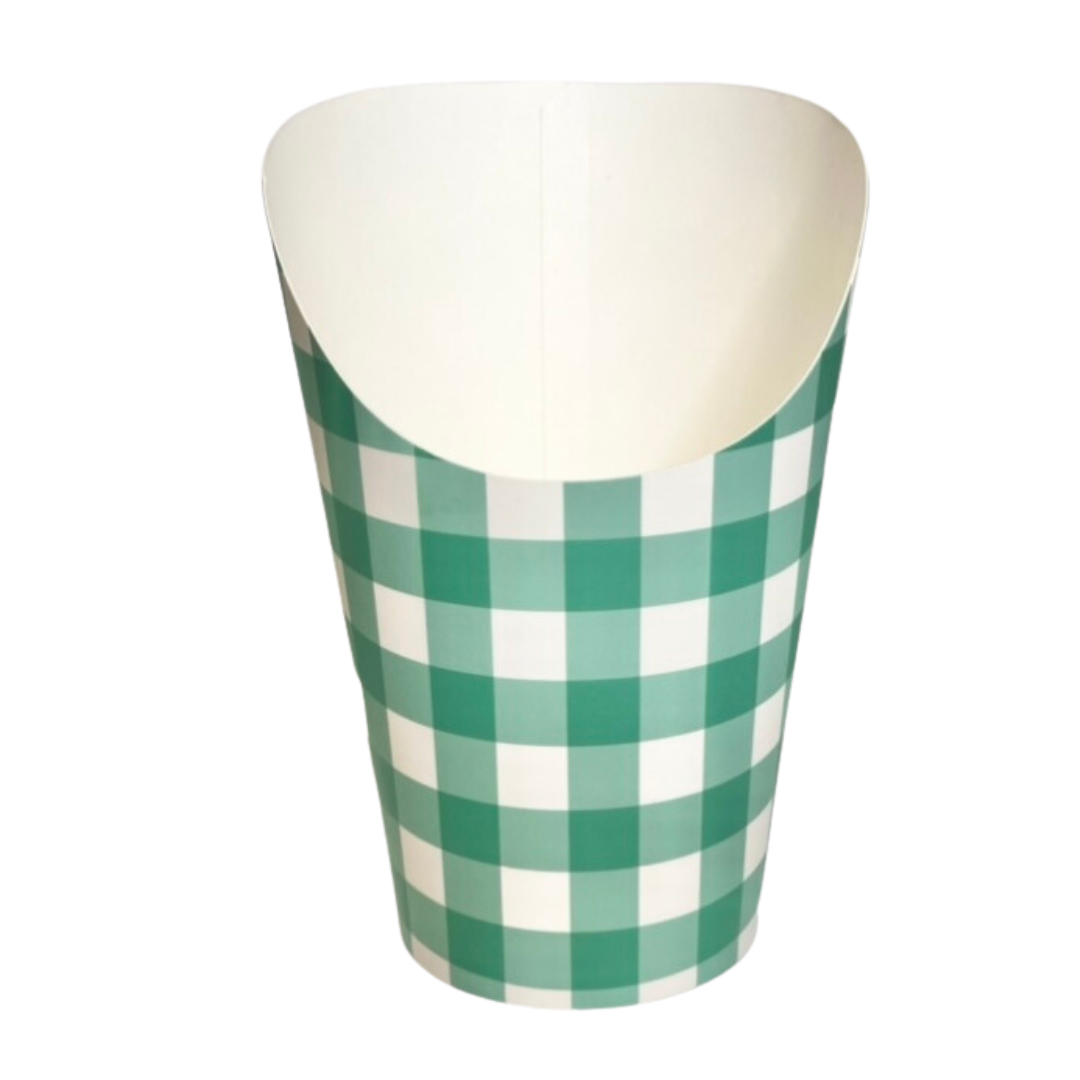Green Plaid Gingham Grazing Cups