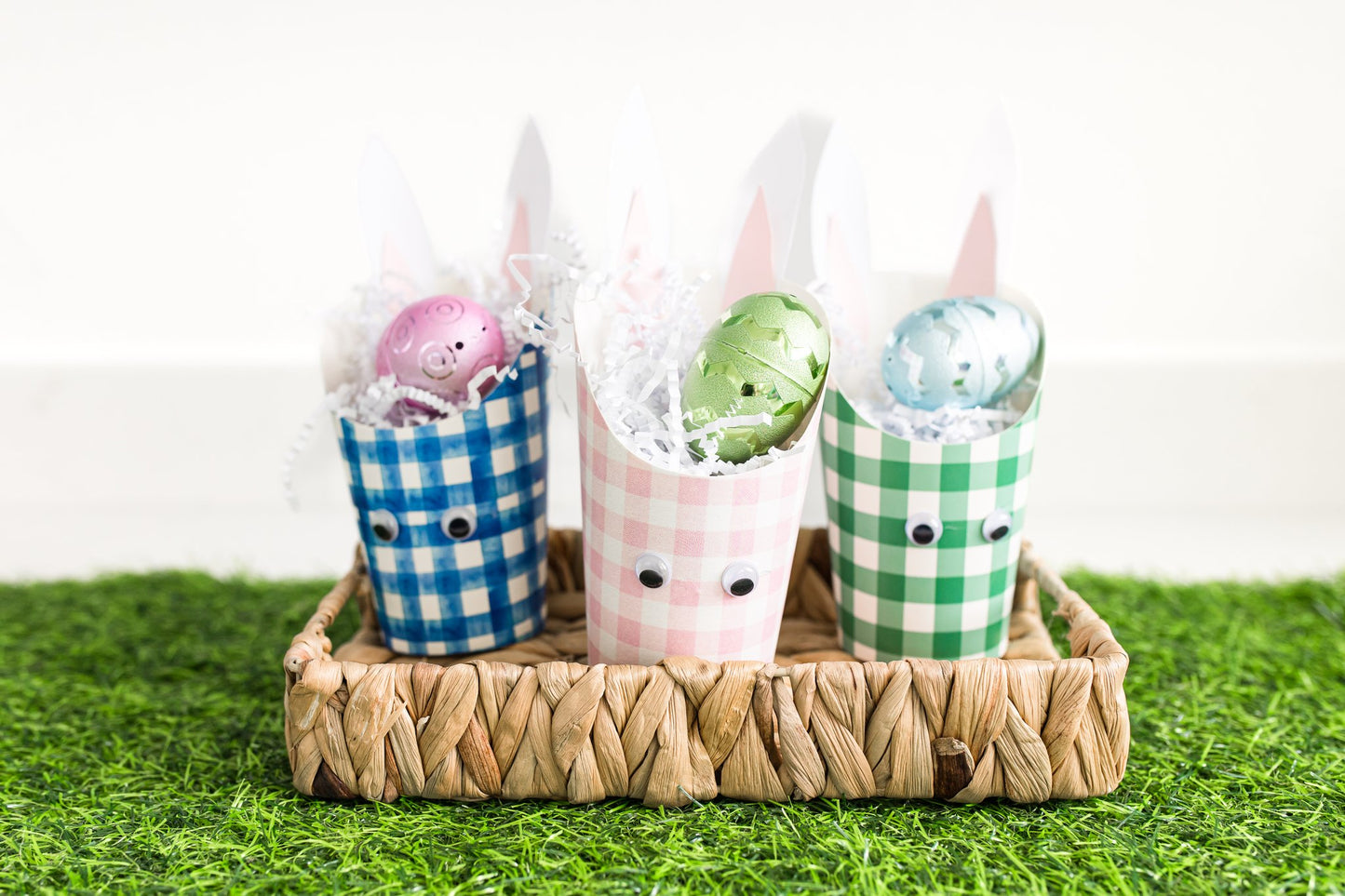 Easter Blue Gingham Charcuterie Cups