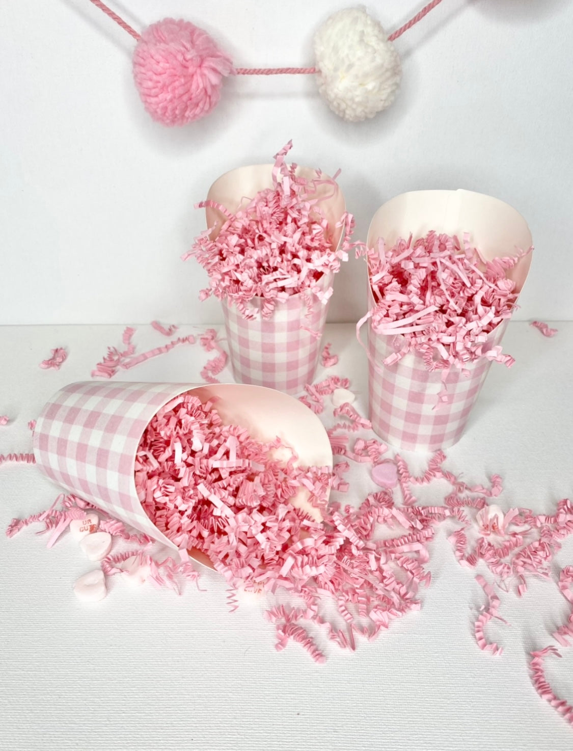 Pink Plaid Party Cups