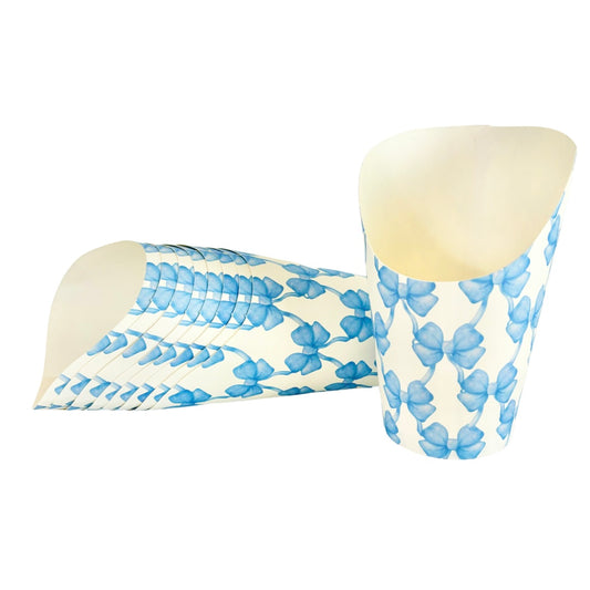 Blue Bow Charcuterie Cups - Set of 10