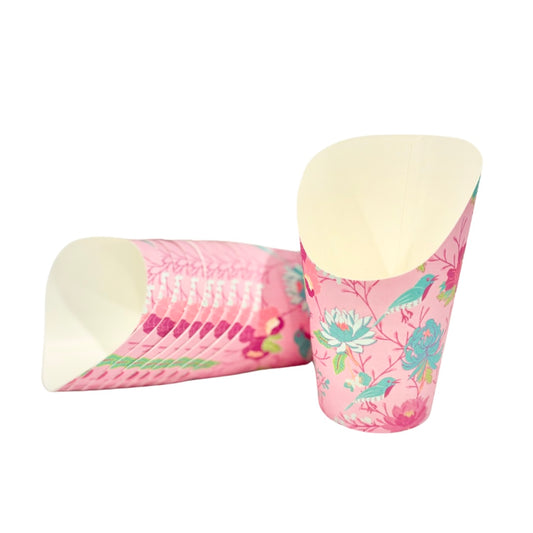 Pink Floral Chinoiserie Charcuterie Cups- Set of 10