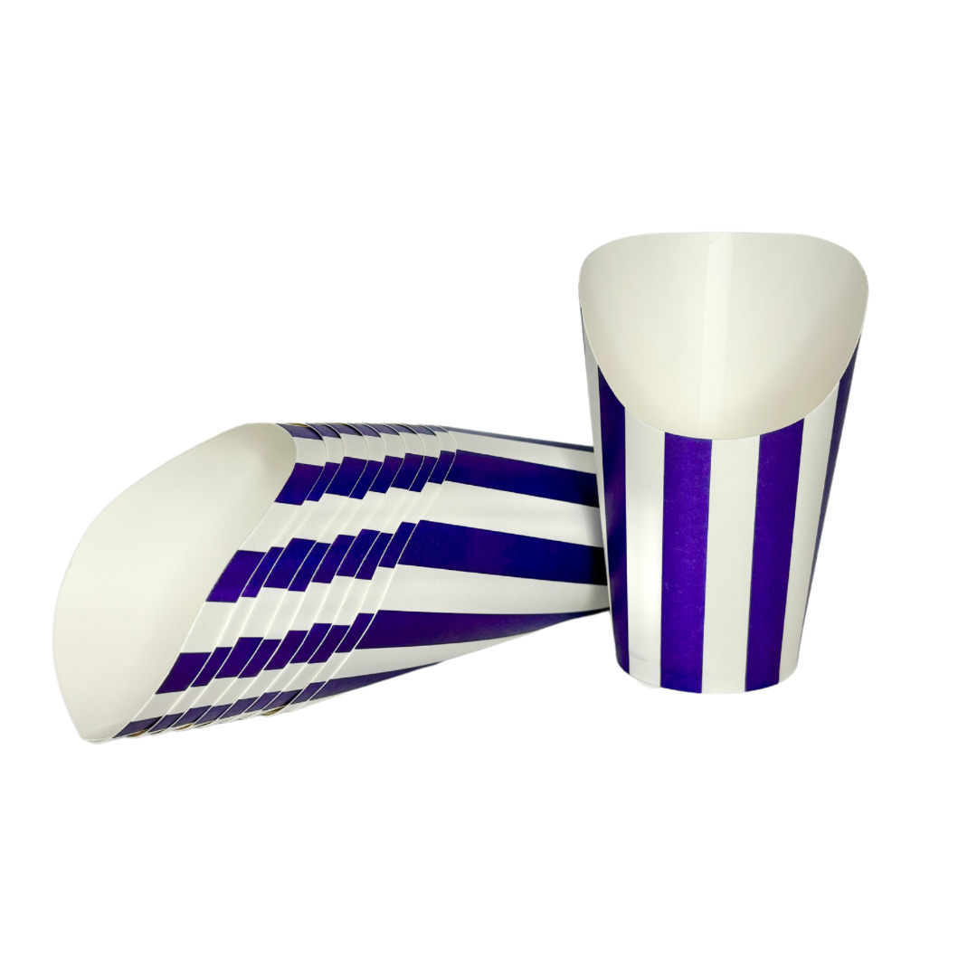 Purple and White Striped Charcuterie Cups