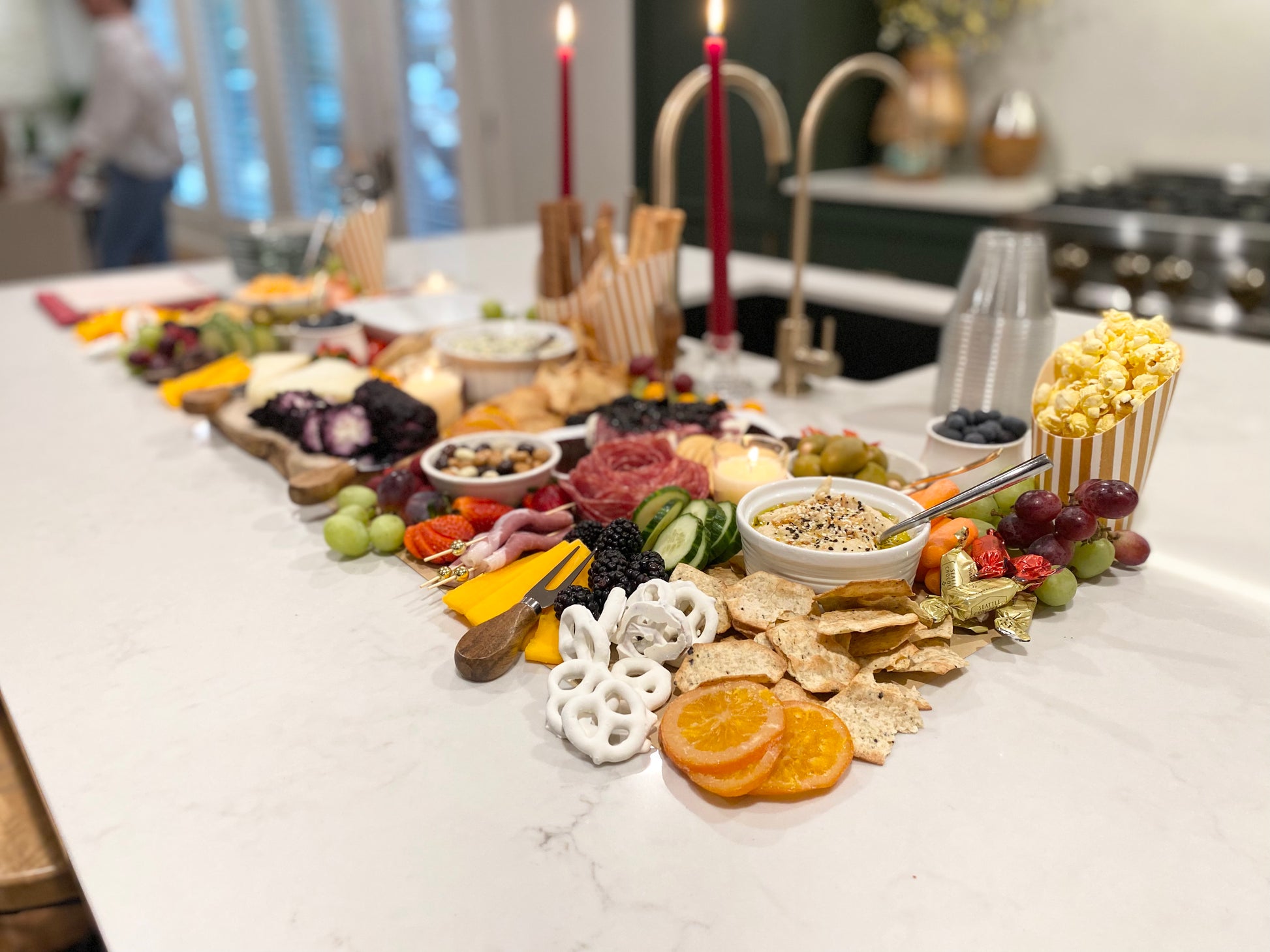 White and Gold Charcuterie Spread